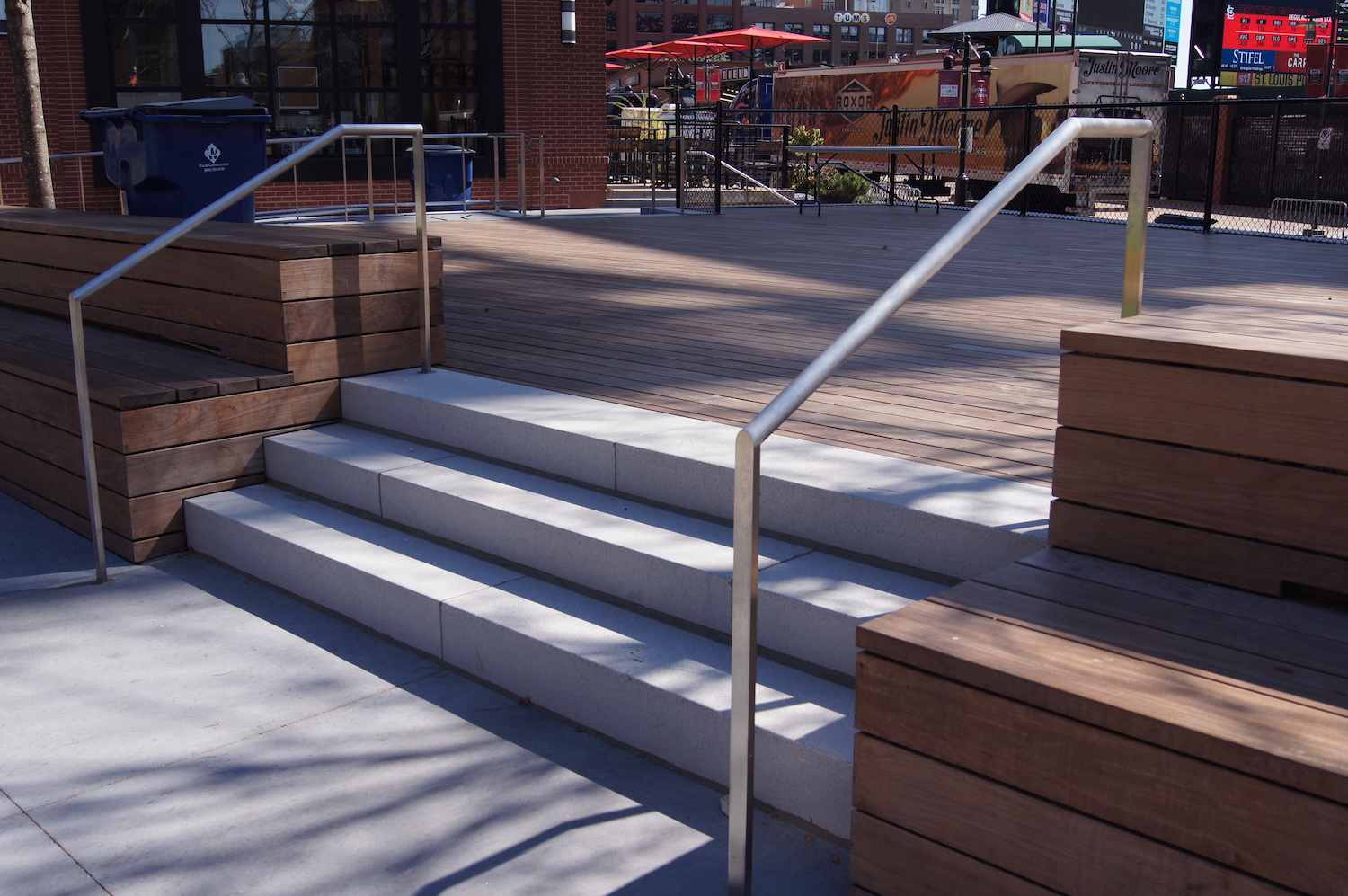 ballpark village stainless handrails