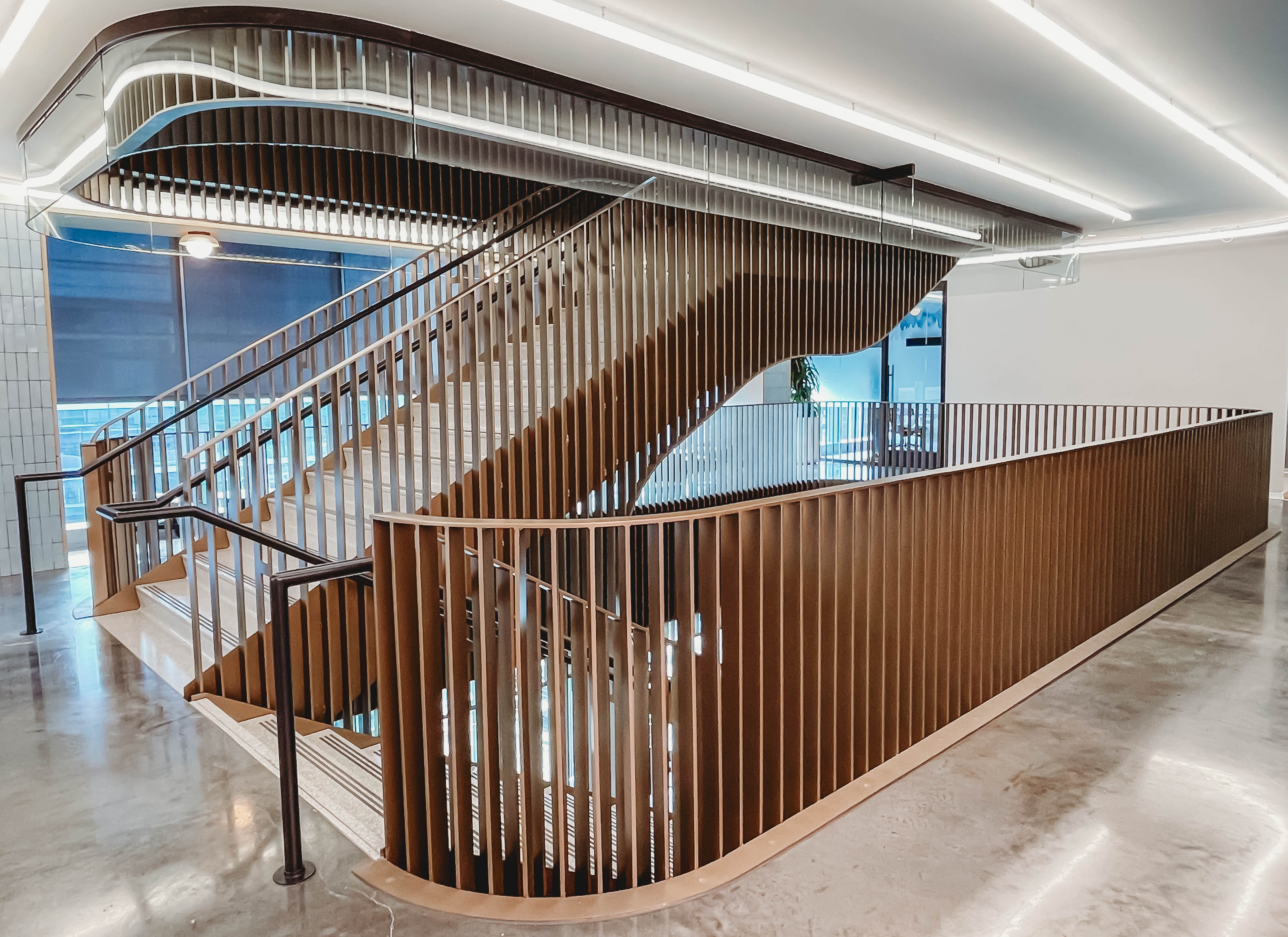 Emerson Headquarters custom metal staircase