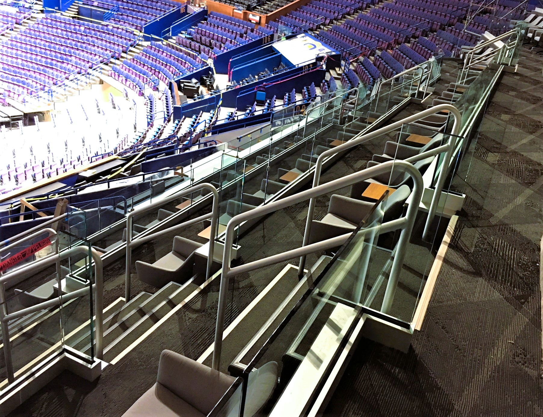 Aluminum handrails at Scottrade Center