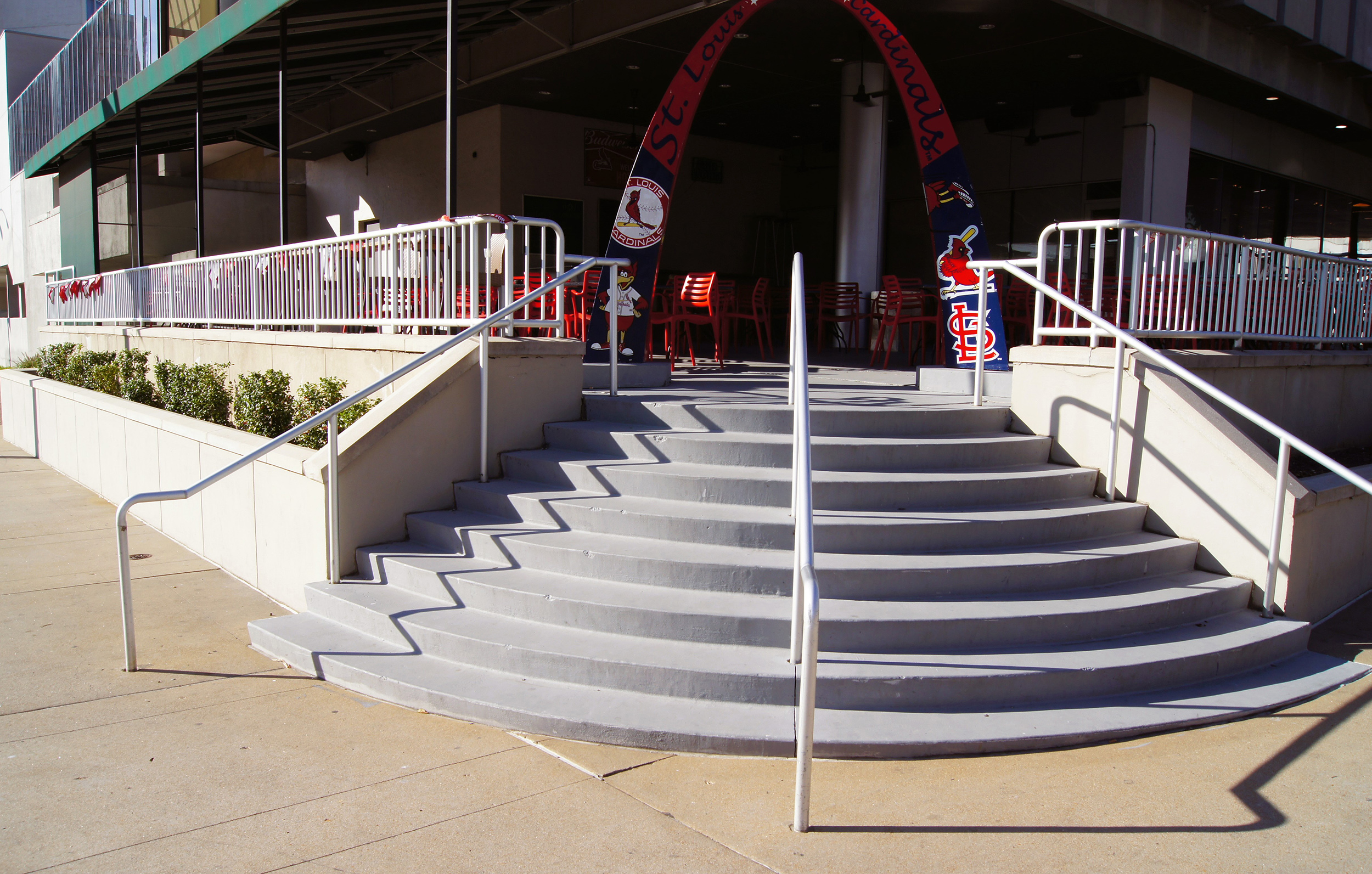Hilton at the Ballpark exterior aluminum rail