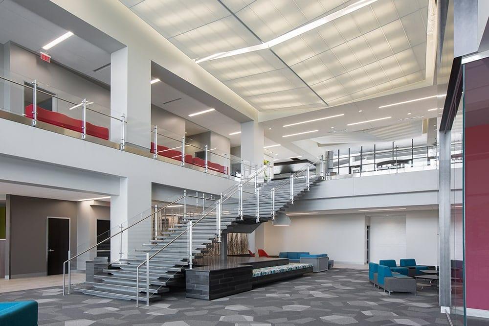 World Wide Technologies Headquarters custom metal stairs
